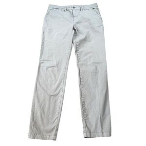 Garnet Hill Light Gray Straight Leg Trousers.  Size 6